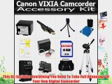 Accessory Kit For Canon VIXIA HF M30 HF M31 HF M32 Dual Flash Memory Camcorder Includes Deluxe