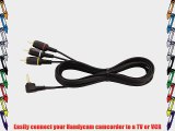 Sony VMC-30FR Long Length AV Cable with mini-RCA Terminals for the HRDFX1 (3 meters / 9.8 feet)