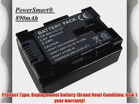 PowerSmart? 3.7V 890mAh Camcorder Battery BN-VG107 for JVC GZ-MG750 GZ-MG750BUS GZ-MS110BUS