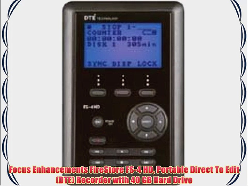 Focus Enhancements FireStore FS-4 HD Portable Direct To Edit (DTE) Recorder with 40 GB Hard