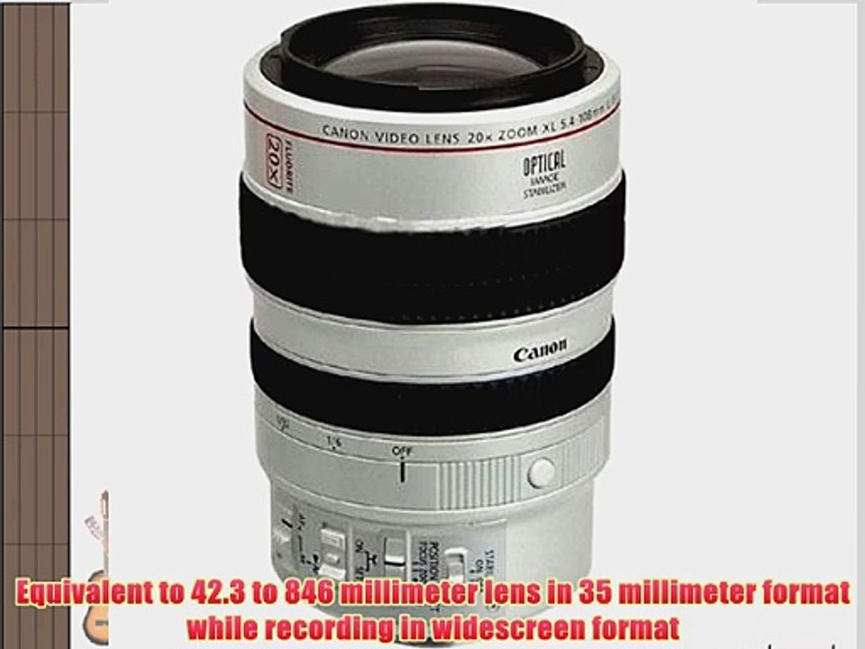 Canon 35mm 20x Optical Zoom Lens for the XL2 Camcorder