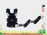 ePhotoInc Carbon Fiber Steady Cam Rig DSLR Video Camera Stabilizer Vest Dual Arm Kit DualS120