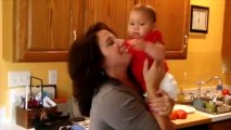 Funny Baby Kissing Attack On Mom!! HA HA HA HA