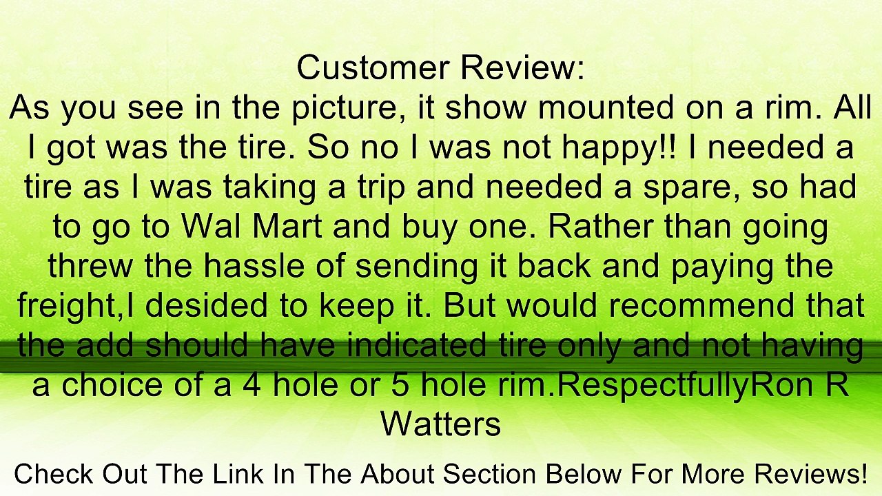 Carlisle Sport Trail Boat Trailer Tire - 530-12 6PR Review
