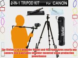 Vivitar 2-In-1 Tripod and Shoulder Stabilizer Kit For Canon EOS 5D Mark III EOS-1D X EOS 6D