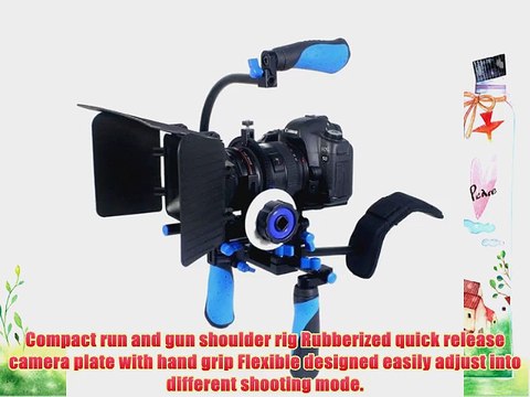Morros DSLR Rig Movie Kit Shoulder Mount Rig with Follow Focus and Matte Box for All DSLR Cameras