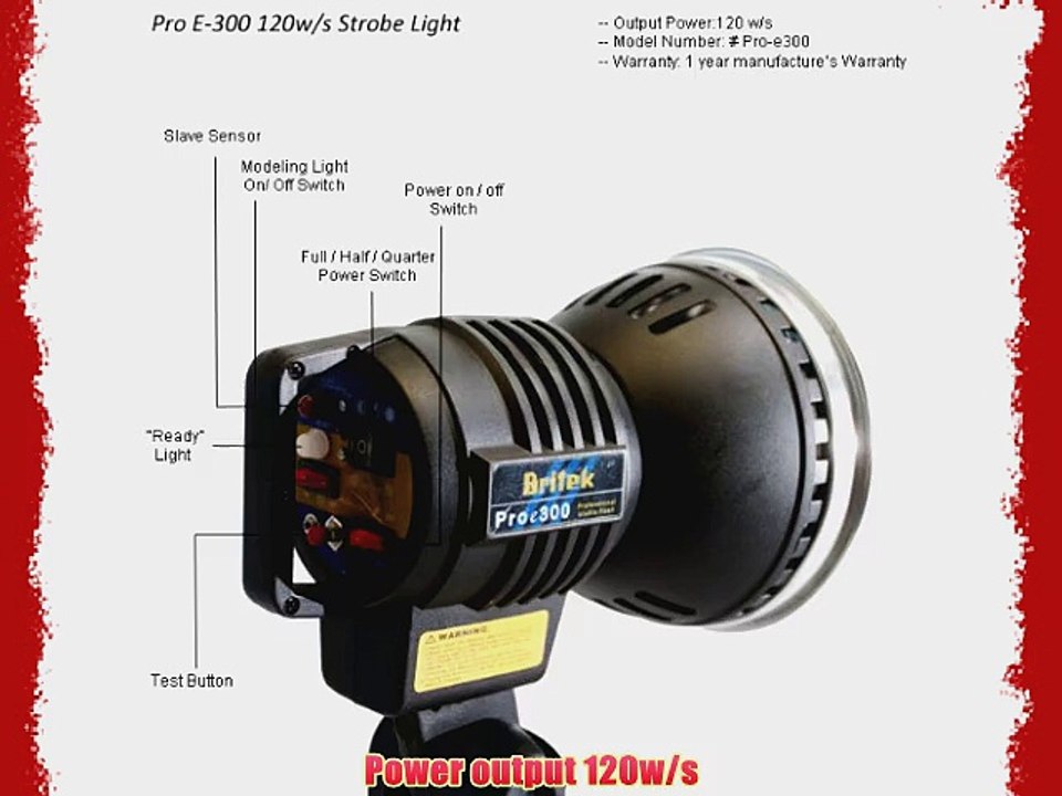 Britek Pro-E300 120w/s Strobe Light Head
