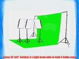 Fancierstudio 2400 Watt Chromakey Green Screen Video Lighting Kit With Softbox Light Kit By
