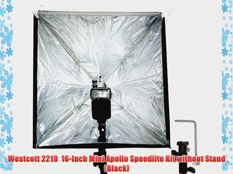 Westcott 2219  16-Inch Mini Apollo Speedlite Kit without Stand (Black)