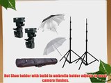 Studiohut Double Strobies Photo Studio Flash Mount and Umbrellas Kit with Carry Case