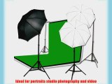 ePhoto 3 x Muslins Backdrop Background Support System Studio Photography Video Lighting Kit
