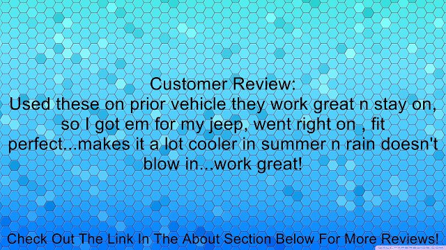 Rugged Ridge 11351.10 Smoked Acrylic Front Window Rain Deflector Review