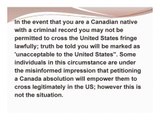 US Entry Waivers Assist Convicted Canadians in Entering the US