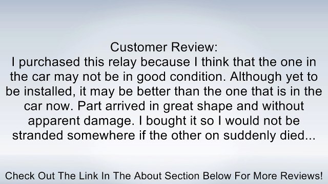 URO Parts 993 615 227 00 DME/Fuel Pump Relay Review