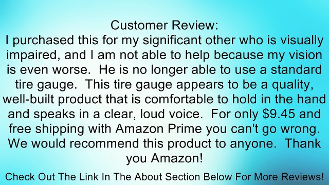 Accutire MS-4441GB Talking Digital Tire Pressure Gauge, English and Spanish Review