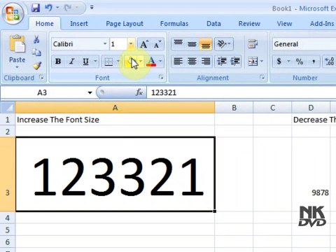 Lesson # 6 Increase or Decrease Font Size