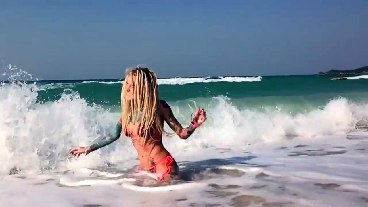 sexy lady enjoy at sea