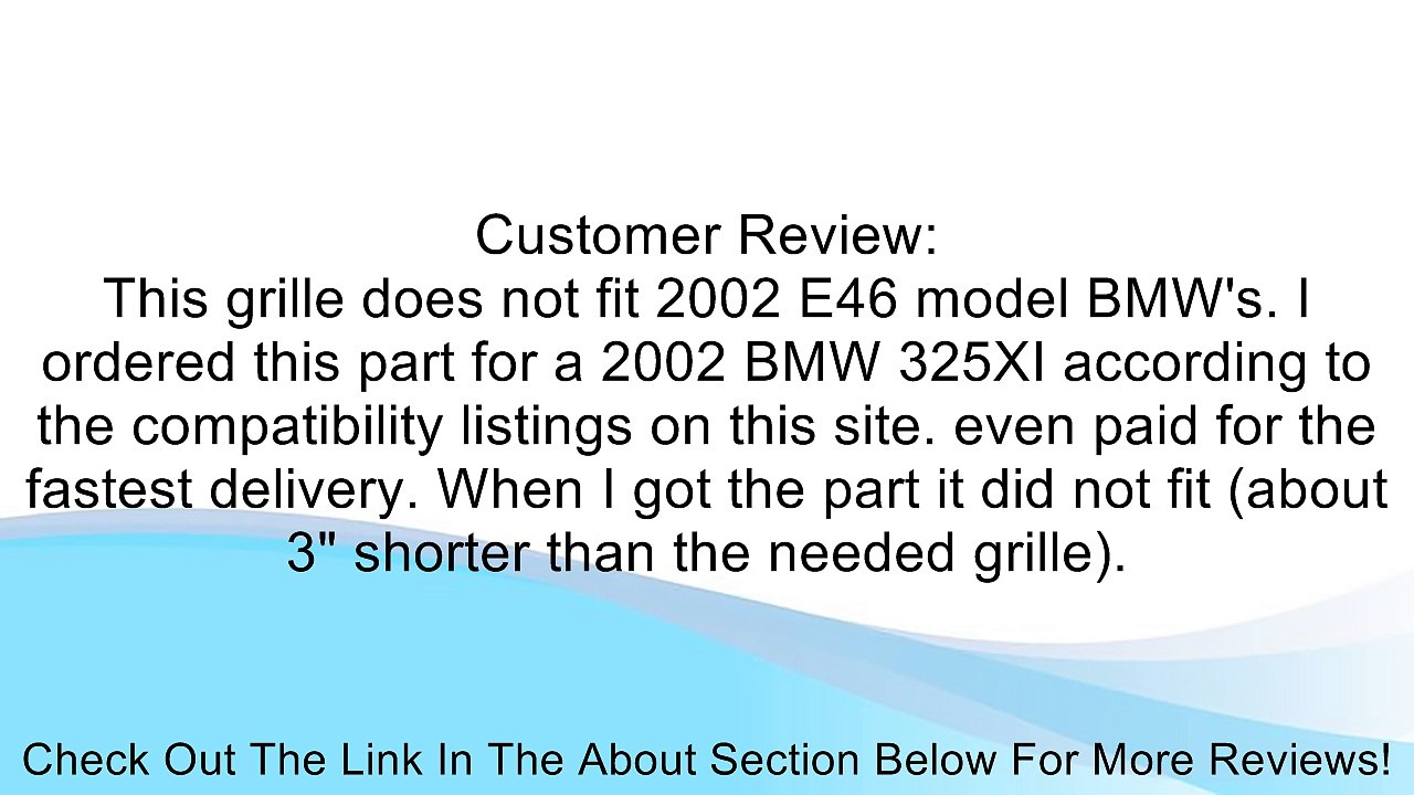 URO Parts 51 13 8 208 489 Left Grille Review