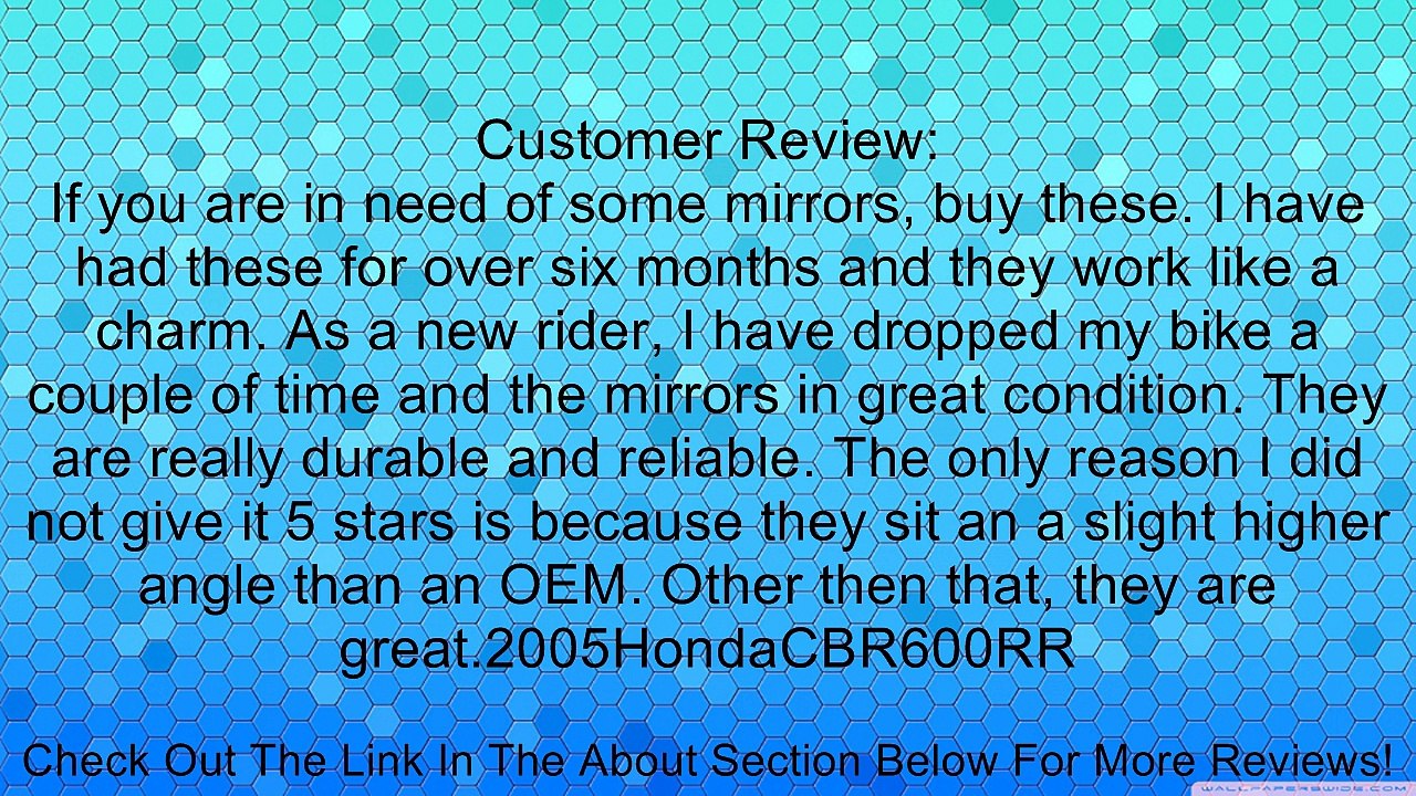 2003-2012 Honda CBR 600 RR / 1000RR 2004-2006 Black OEM Stock Style Racing Mirrors - Left & Right Set Review