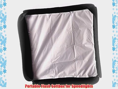 ePhoto 16 off Camera Speedlight Flash Softbox With Cold Hot Shoe Mounting Flash Bracket 16SB1009
