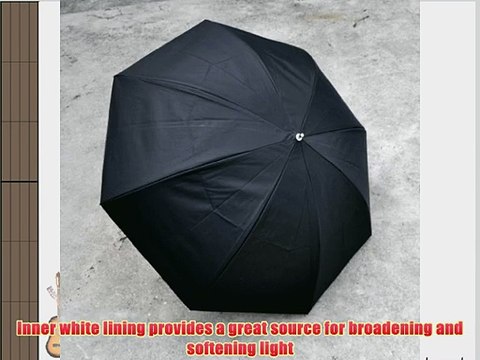 Eggsnow 33 Optical White Satin Collapsible with Removable Black/Silver Cover Photo Studio Umbrella