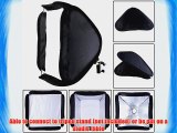 Eggsnow 24x24/60x60cm Foldable Off-Camera Speedlite Softbox   Flash Bracket   Carrying Case