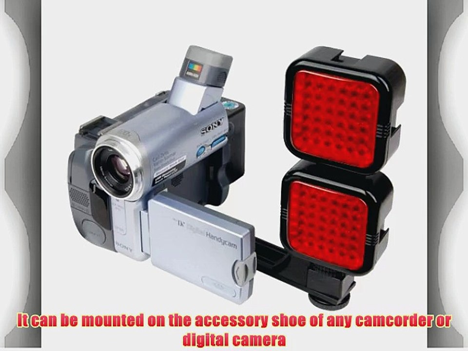 Maximum Illumination LED IR Red Infrared Night Vision Video Light w/ Bracket AC Charger for