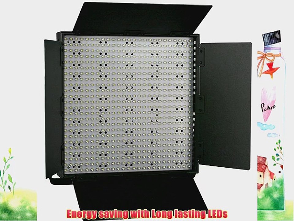 ePhoto 3 Panel 600 LED Lighting Kit Photograph Video Light Panel with Light Stand Kit Sony