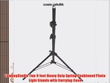 CowboyStudio Two 9 feet Heavy Duty Spring Cushioned Photo Light Stands with Carrying Case