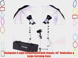 Flashpoint 3 Light Strobe Outfit with Stands 40 Umbrellas