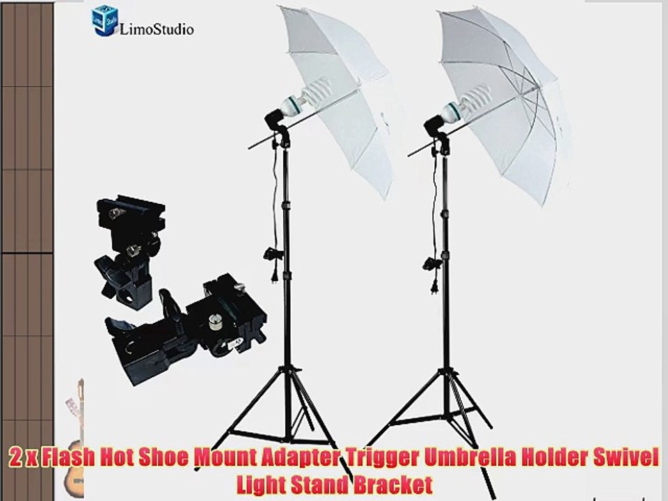 LimoStudio 400 Watts Photo Portrait Studio Continuous Umbrella Lighting Light Kits - (2)x 45W
