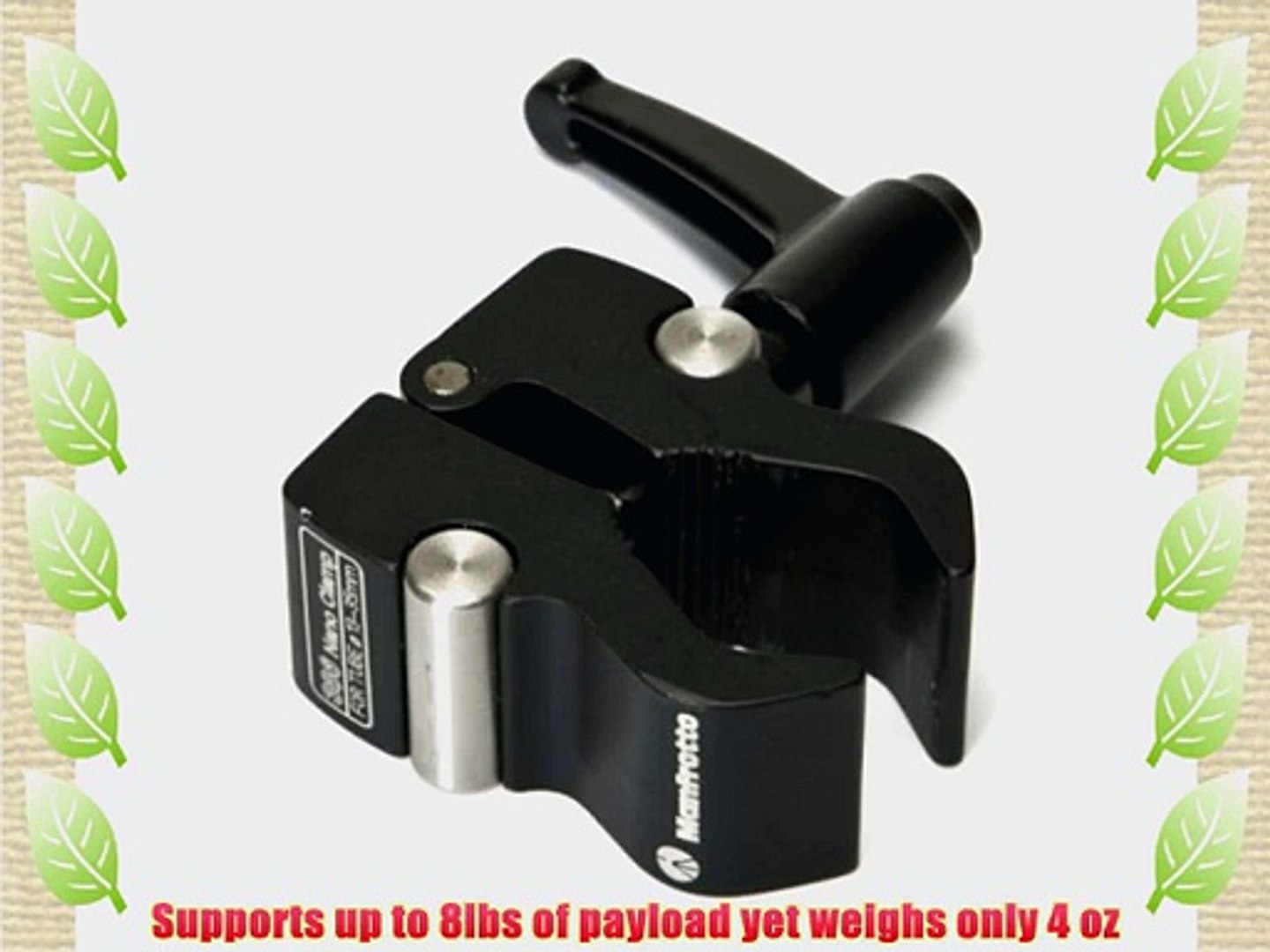 Electronics Black Manfrotto 175F1 Spring Clamp with Flash Shoe Flash