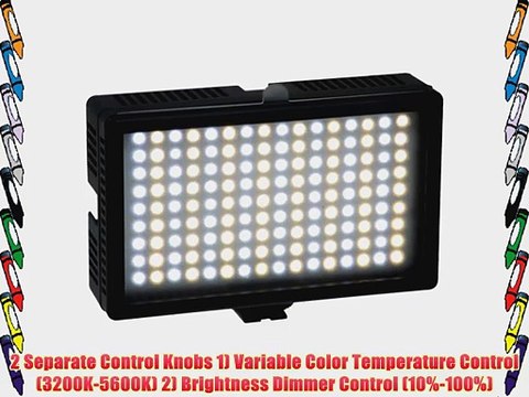 Polaroid 144 Ultra High Powered Super Bright LED Camera / Camcorder Video Light With Variable