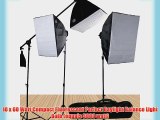 Fancierstudio FL9060S4 3800 Watt Softbox Video Lighting Kit Light Kit With Carrying Case