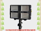 4 x HDV-Z96 Z-Flash Z96-II LED HD Video Light Kit Z96 LED Video Light 4x NP-F550 Battery 4xNP-F550