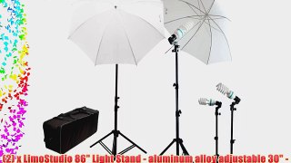 LimoStudio 4 Continuous Background Lights Photography Video Studio Digital Umbrellas Lighting