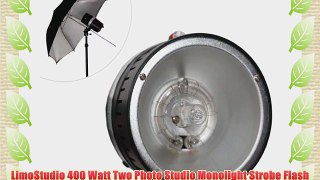 LimoStudio 400 Watt Two Photo Studio Monolight Strobe Flash Umbrella Lighting Kits - 2 Studio