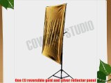 CowboyStudio Silver and Glod 40 x 55in Flat Panel Reflector with Stand and Holding Bracket