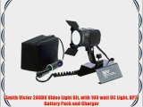 Smith Victor 280BK Video Light Kit with 100 watt DC Light BP3 Battery Pack and Charger