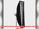 Fotodiox Pro 12x56 Strip Softbox PLUS Grid (Eggcrate) for Studio Strobe/Flash with Soft Diffuser