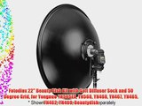 Fotodiox 22 Beauty Dish Kit with Soft Diffuser Sock and 50 Degree Grid for Yongnuo YN565EX