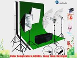 LimoStudio Photo Video Studio Light Kit - Includes Chromakey Studio Background Screen (Green