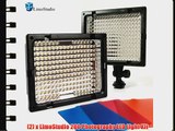 LimoStudio 2Pcs Photography 200 LED Photo Video Camera Lighting Kit With 4Color Filters AGG1049
