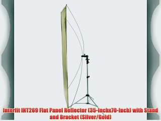 Interfit INT269 Flat Panel Reflector (35-Inchx70-Inch) with Stand and Bracket (Silver/Gold)
