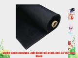 Studio Depot Duvetyne Light Block-Out Cloth Roll 54x5 Yards Black