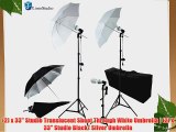 LimoStudio Photography Photo Portrait Studio 600W Triple Continuous Umbrella Lighting Kit -