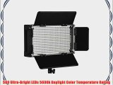 Fotodiox Pro LED 500 AVL with Barndoor and LCD Display Still / Video LED Light Kit with Dimmer