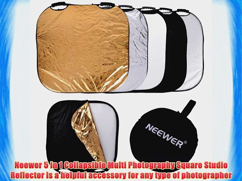 Neewer? 5 in 1 Portable Square 43'' Inch/110cm Multi Camera Lighting Reflector/Diffuser Kit