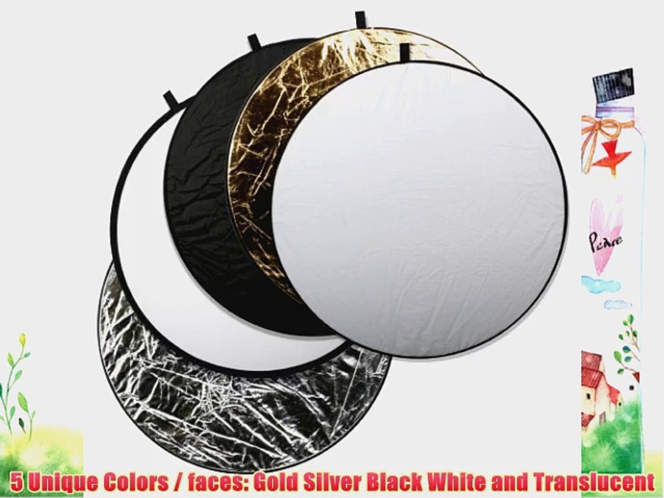 Square Perfect 2811 SP-43 Professional Quality 43-Inch 5-In-1 Light Multi Collapsible Photo