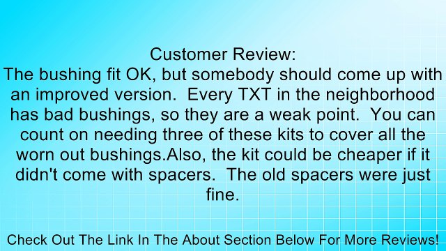 Leaf Spring Bushing Kit, E-Z-Go TXT Review